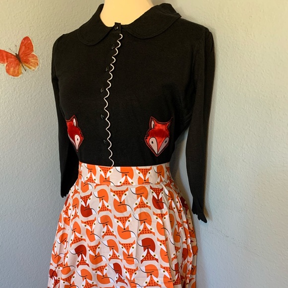 Banned Retro Foxy Scallop Cardigan Black - Picture 12 of 16